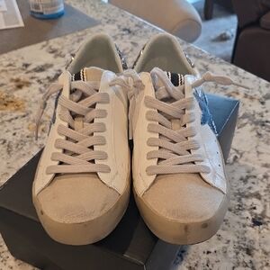 ShuShop Glitter, Denim and White Sneakers